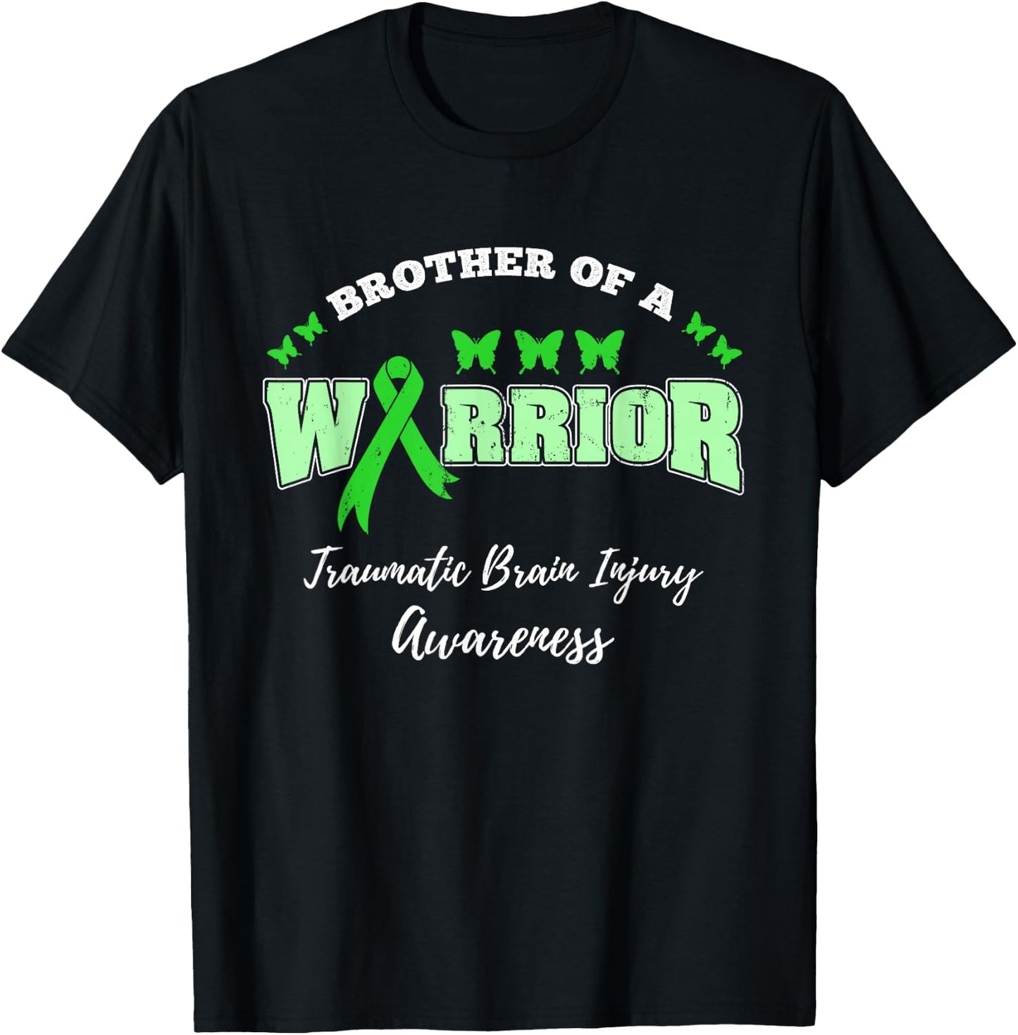 Brother Of A Warrior TBI Awareness TBI Warrior T-Shirt - T-Shirt | Black