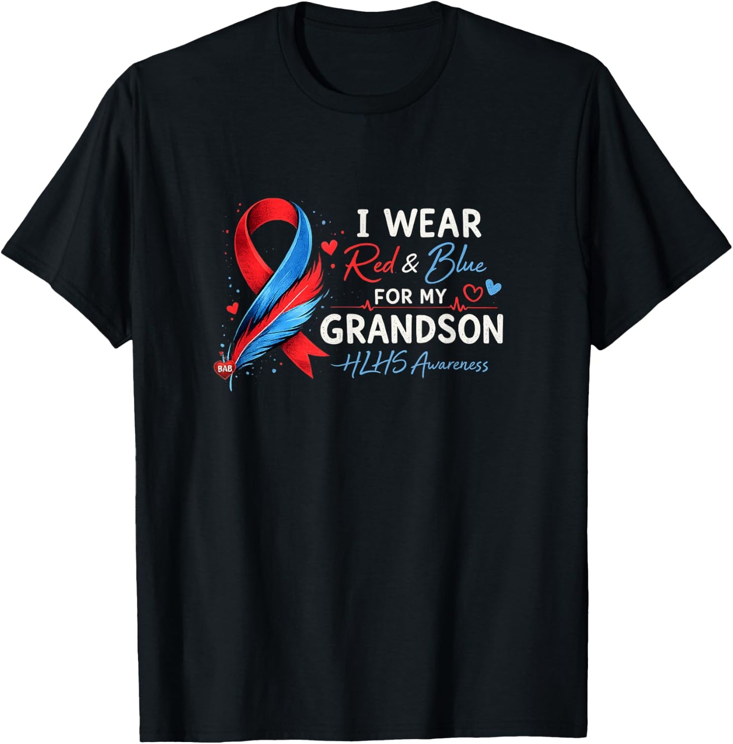Red & Blue Grandson T-Shirt - T-Shirt | Black