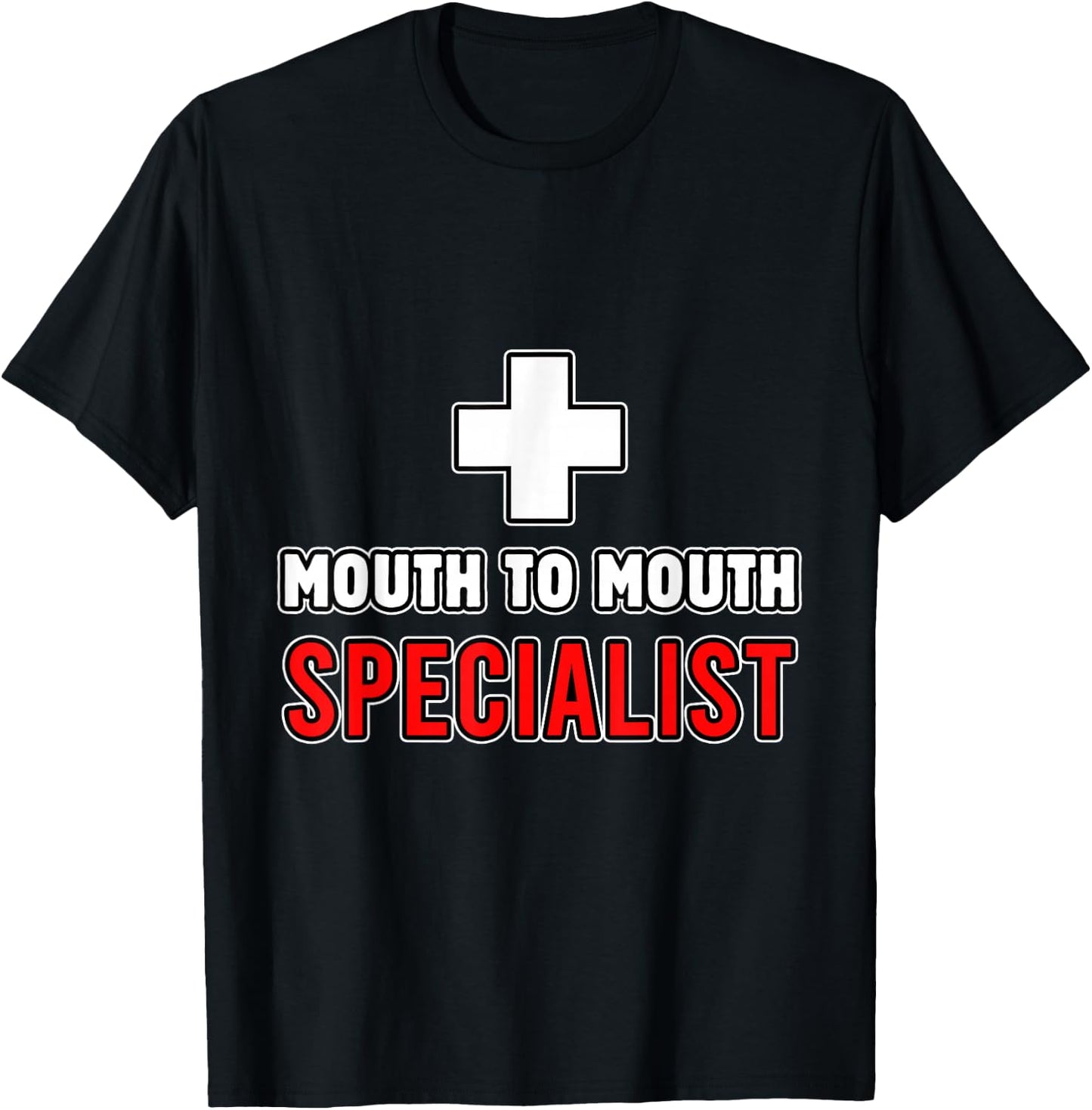 Mouth To Mouth Specialist Lifeguards Seashore Marine Police T-Shirt - T-Shirt | Black