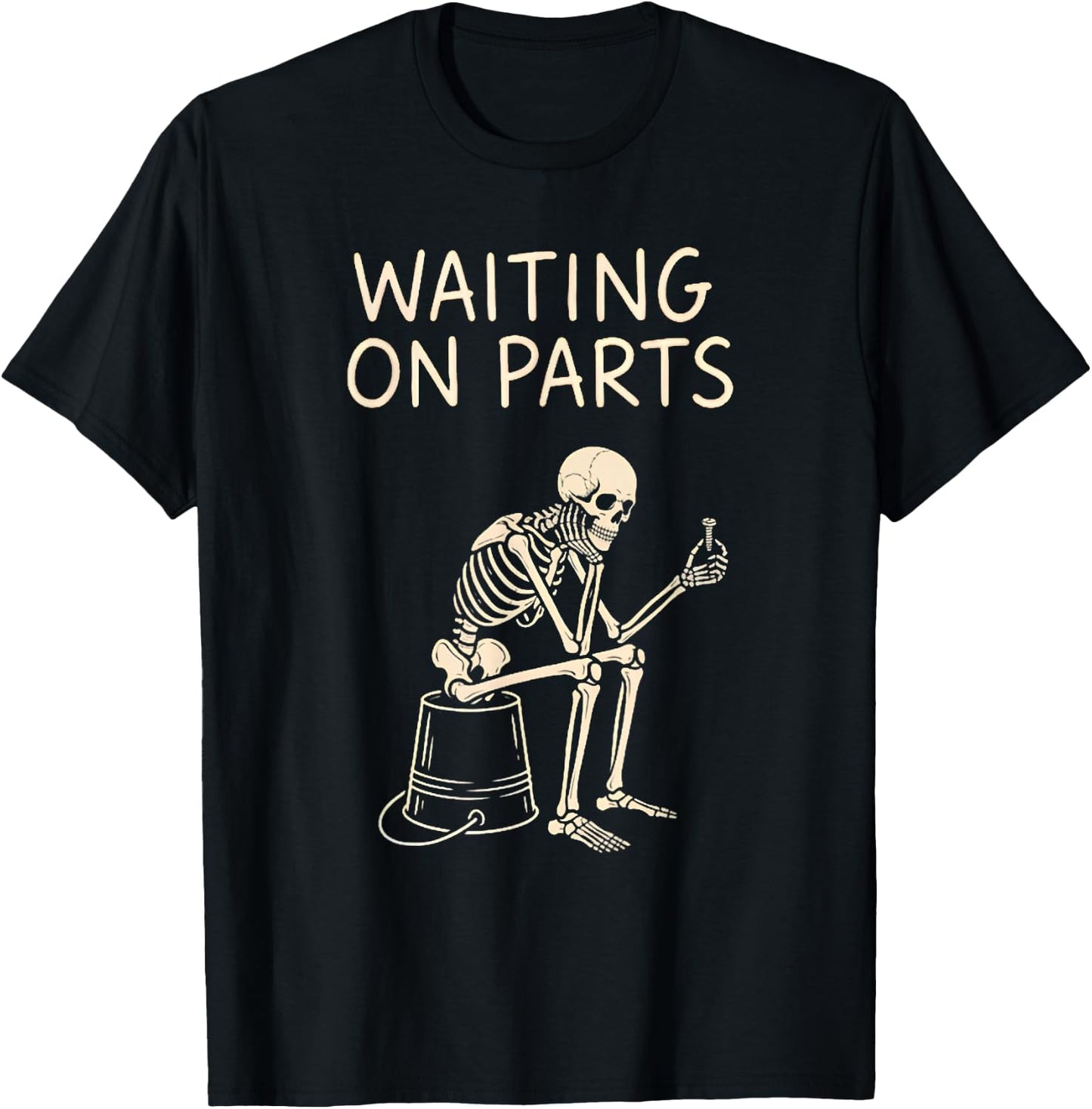 Waiting on Parts Mechanic Men Auto Repair Car Technician T-Shirt - T-Shirt | Black