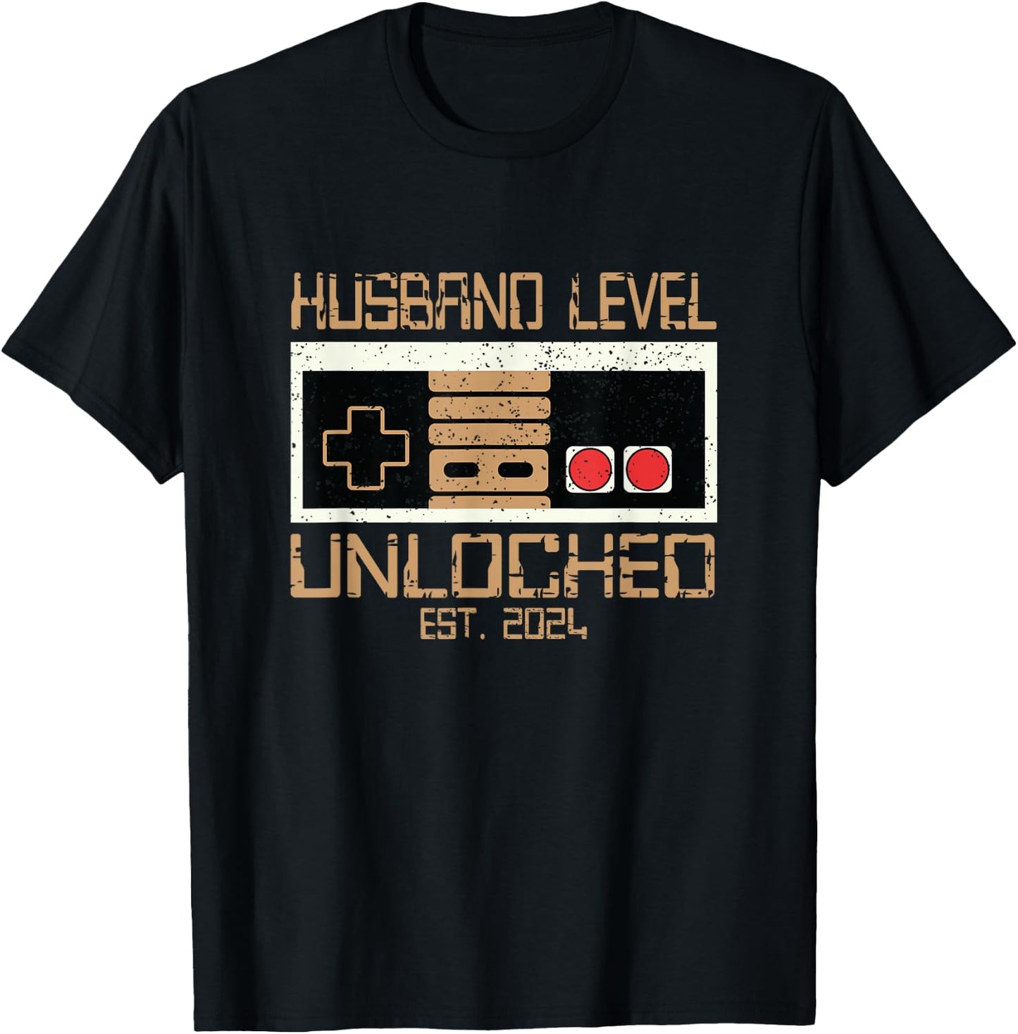 Future Husband Bachelor Gamer Leveling Up To Husband 2024 T-Shirt - T-Shirt | Black