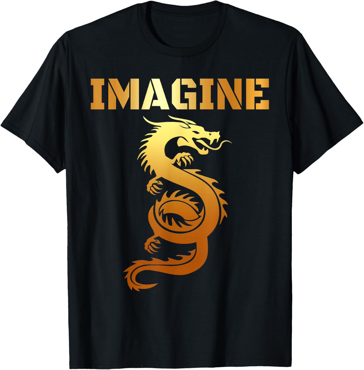 IMAGINE Fantasy Dragon Tatoo for Dragons Lovers T-Shirt - T-Shirt | Black