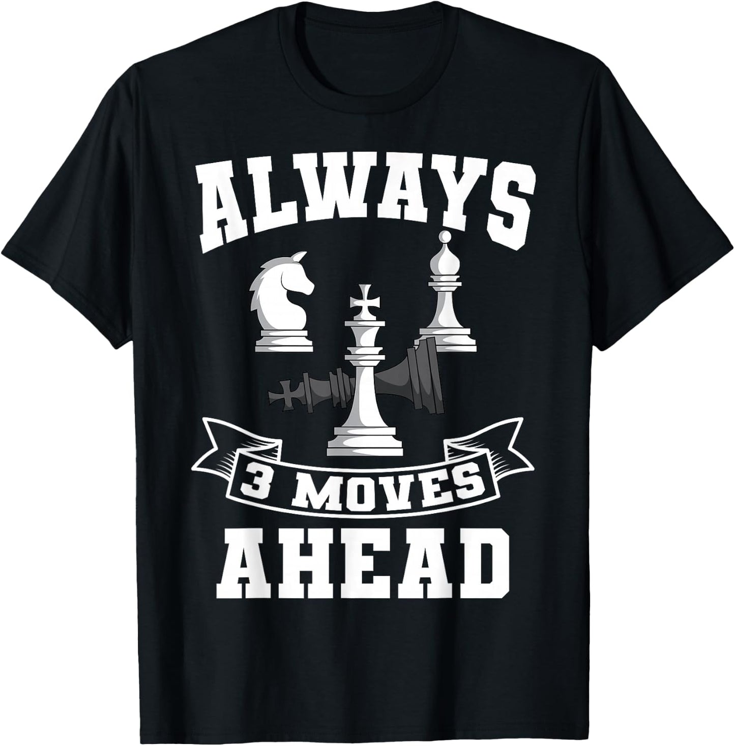 Chess Players Boardgame Checkmate King Rook Bishop T-Shirt - T-Shirt | Black