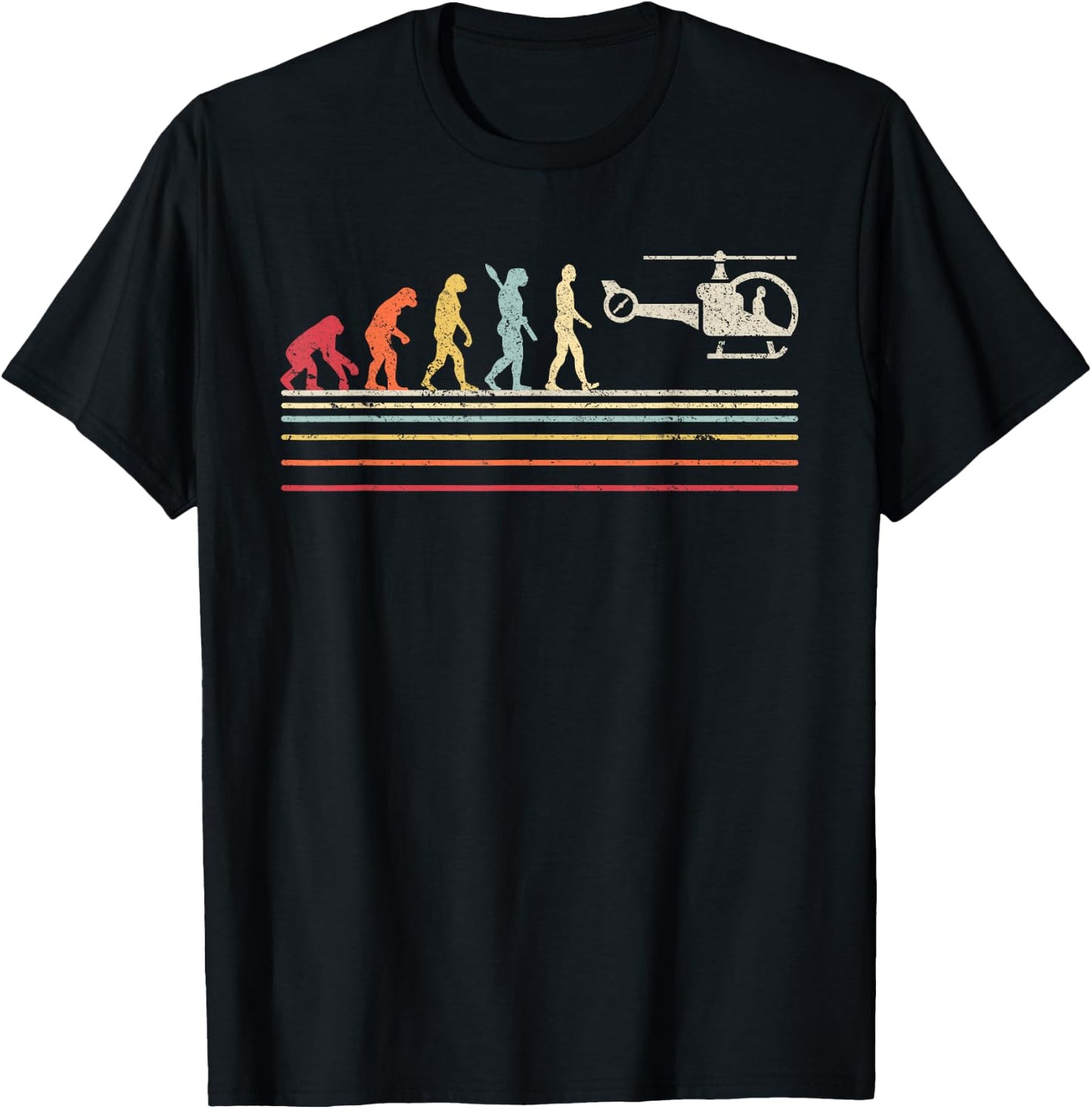 Helicopter Shirt Vintage T-Shirt - T-Shirt | Black