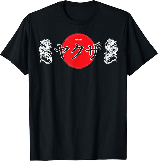 Yakuza Japanese Style Dragon & Samurai Art Gift T-Shirt - T-Shirt | Black