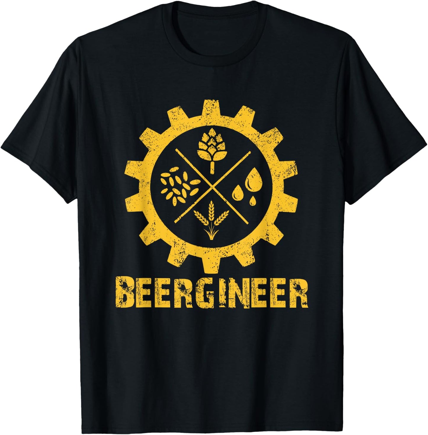 Home Brewing Art Craft Beer Homebrew Brewery Beer Engineer T-Shirt - T-Shirt | Black