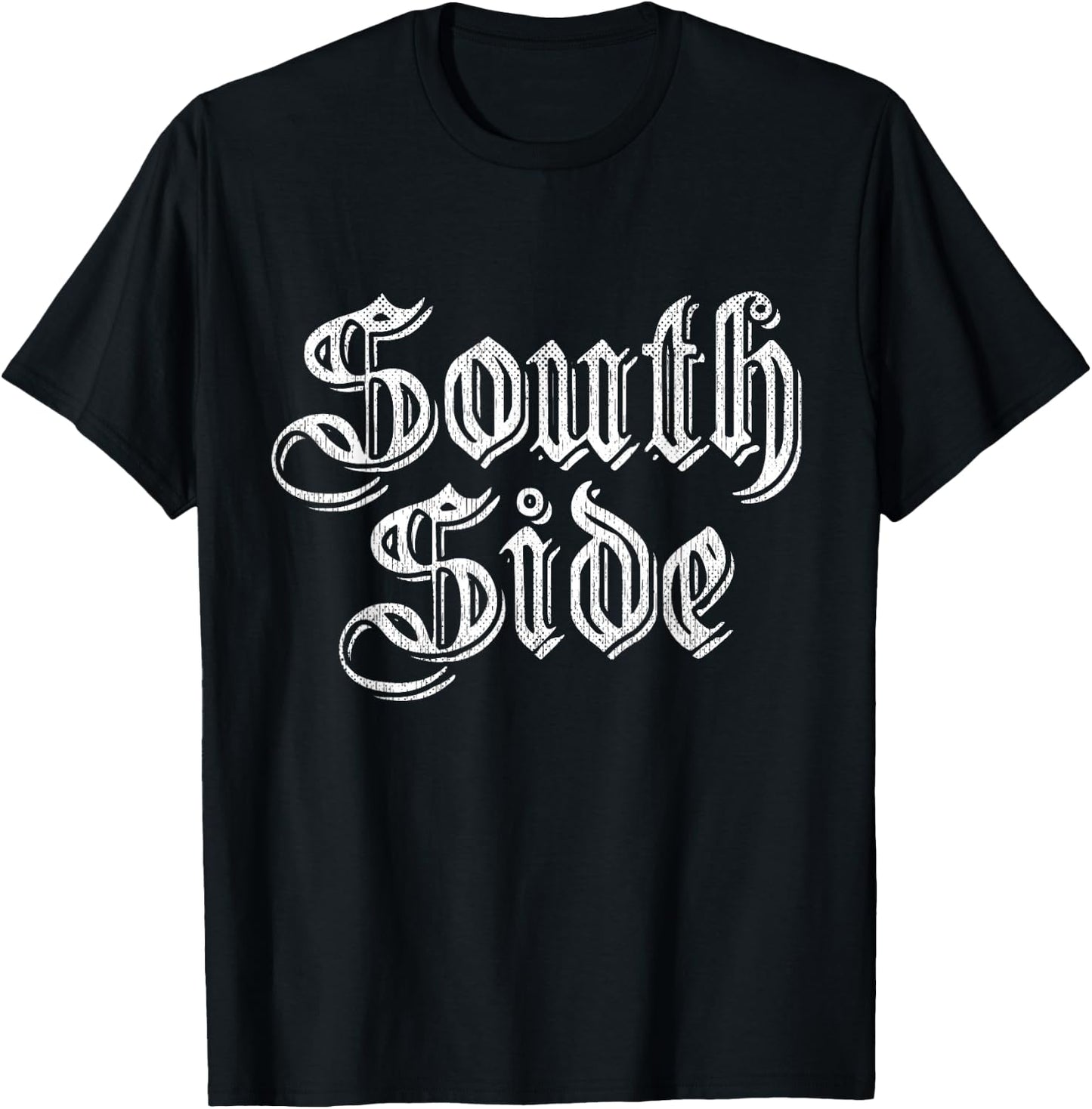 Classic South Side Chicago Distressed South Side T-Shirt - T-Shirt | Black