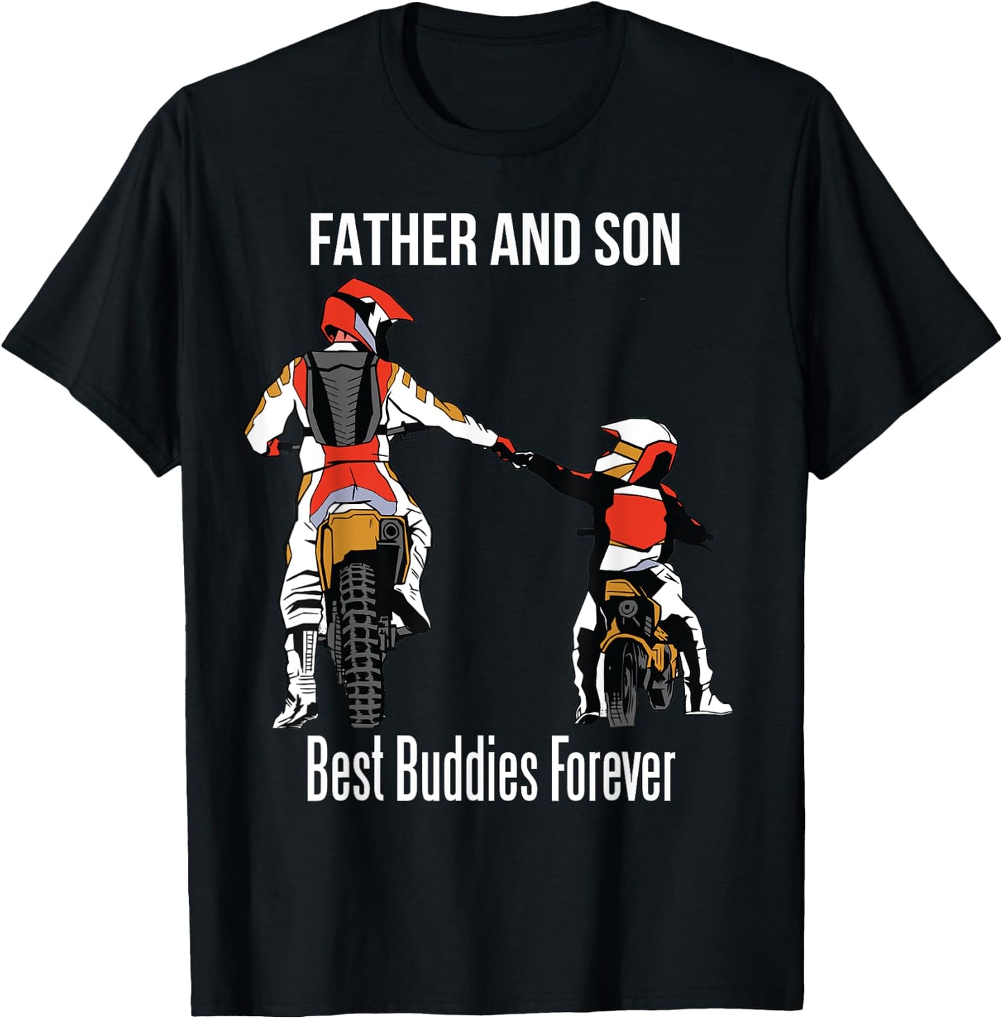 Father & Son Motocross Enduro Dirt Bike Motorcycle Gift T-Shirt - T-Shirt | Black