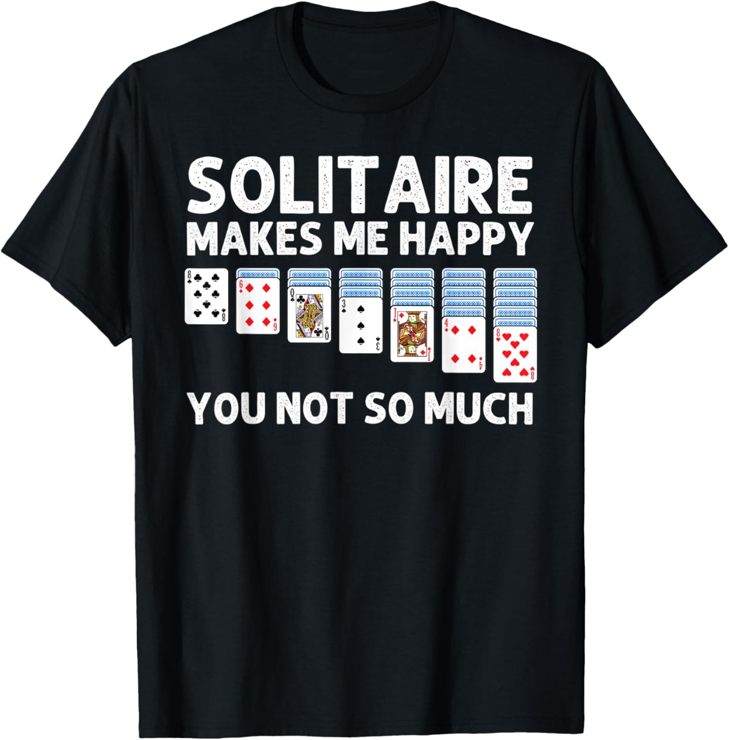 Solitaire Gift Women Card Game Player Solitaire Game T-Shirt - T-Shirt | Black