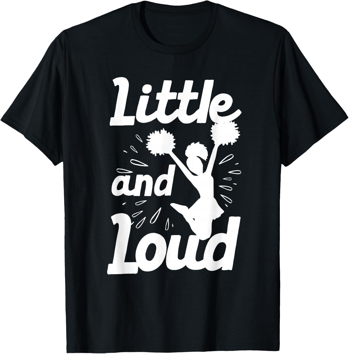 Cool Cheerleader Art Teens Girls Cheerleading Cheer Gymnast T-Shirt - T-Shirt | Black