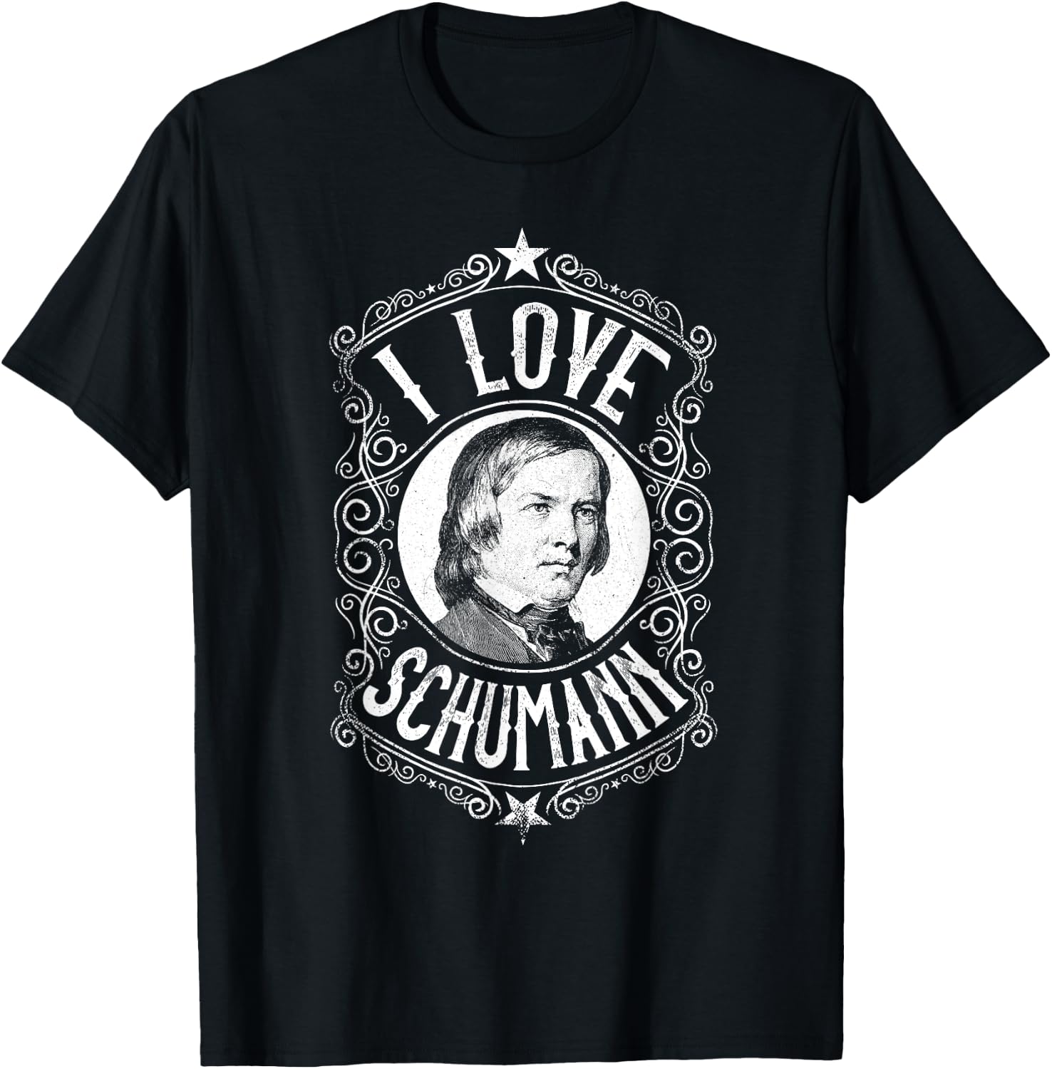 German Classical Music Composer - Robert Schumann T-Shirt - T-Shirt | Black