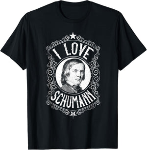 German Classical Music Composer - Robert Schumann T-Shirt - T-Shirt | Black