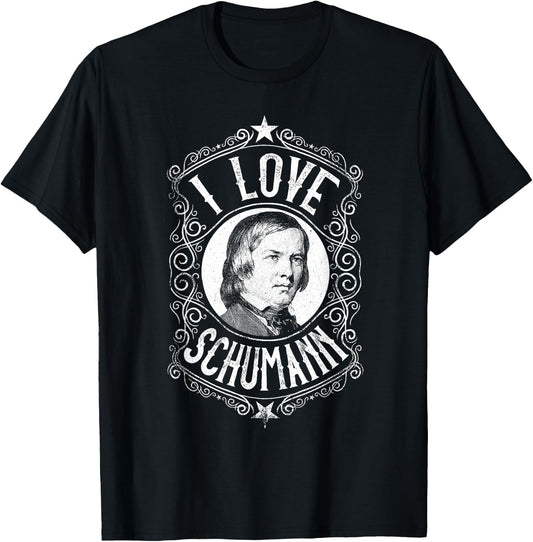 German Classical Music Composer - Robert Schumann T-Shirt - T-Shirt | Black