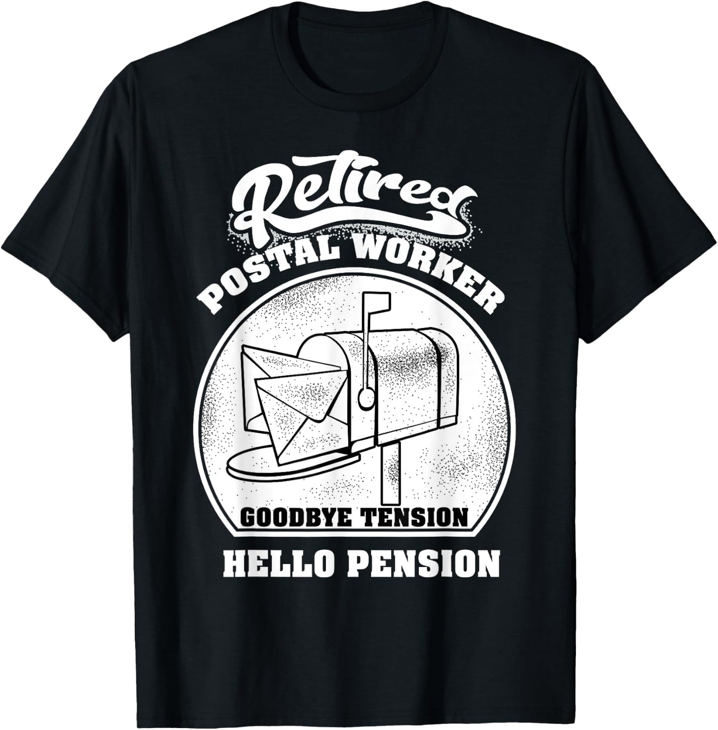 Retired Postal Worker Shirt | Cute Mail Carrier Gift T-Shirt - T-Shirt | Black