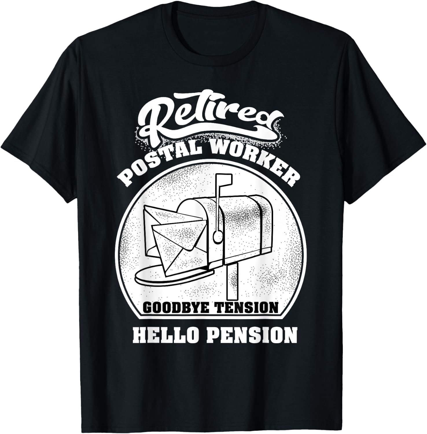 Retired Postal Worker Shirt | Cute Mail Carrier Gift T-Shirt - T-Shirt | Black