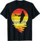 Lacrosse Sunset Retro Lax Player Coach Team Men Women Gift T-Shirt - T-Shirt | Black