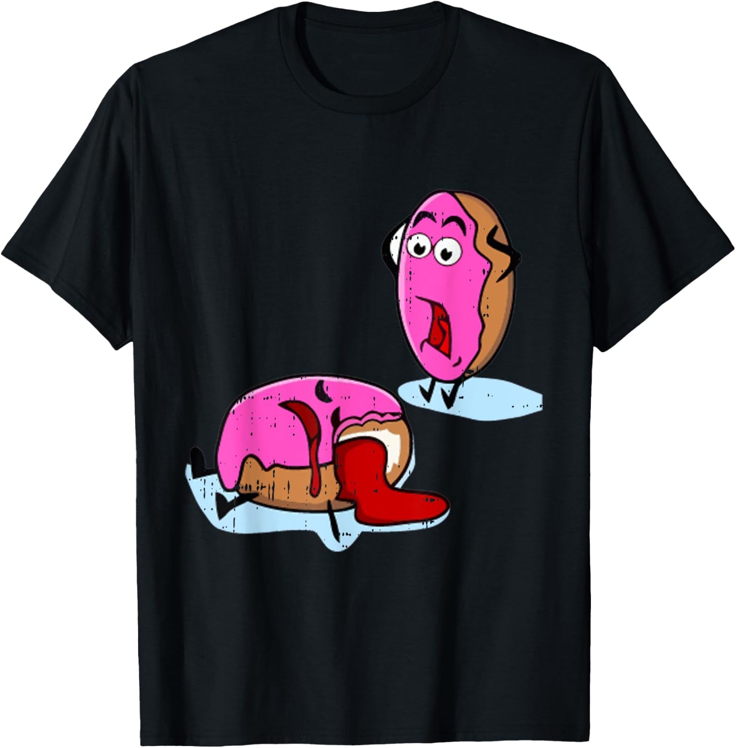 Dead Doughnut Bite Funny Donut Joke Sweets Dessert Gift T-Shirt - T-Shirt | Black