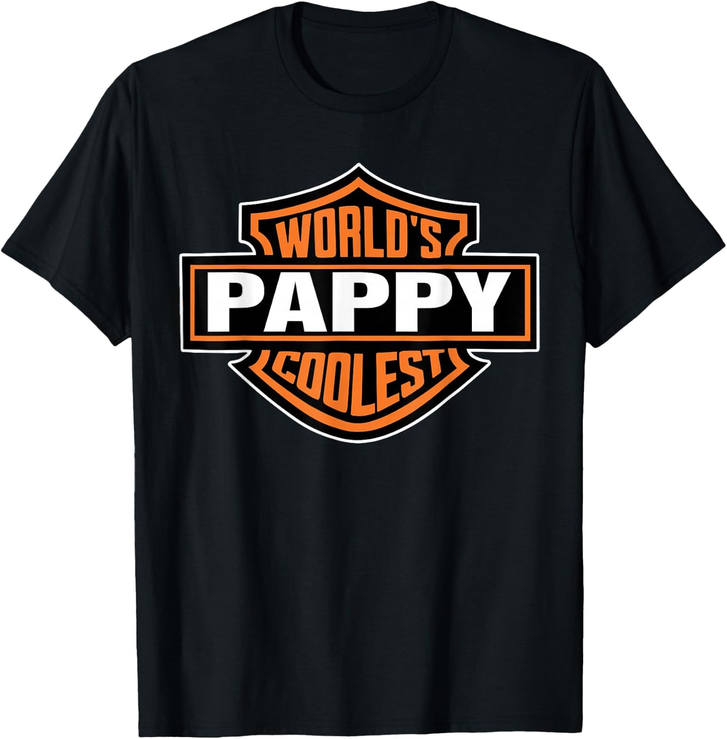 Worlds Coolest Pappy Matching Family Fathers Day T-Shirt - T-Shirt | Black