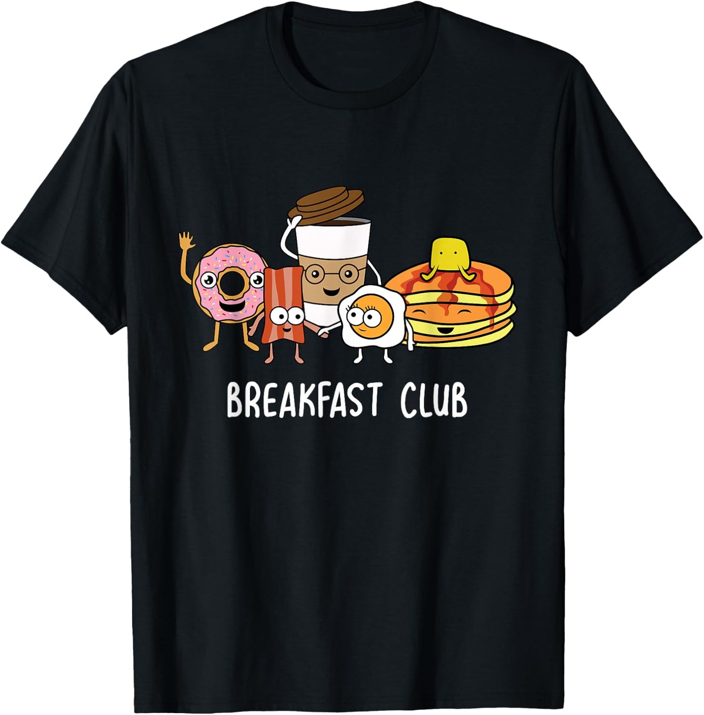 Breakfast Club Cute Kawaii Bfast Club Parody Funny Food Pun T-Shirt - T-Shirt | Black