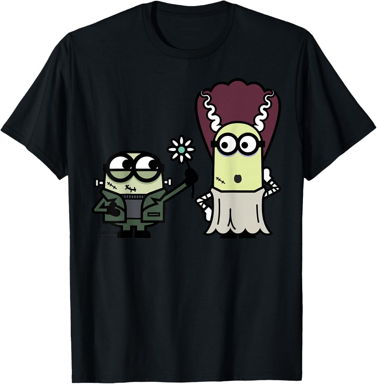 Despicable Me Franken Minions Bride Graphic T-Shirt - T-Shirt | Black