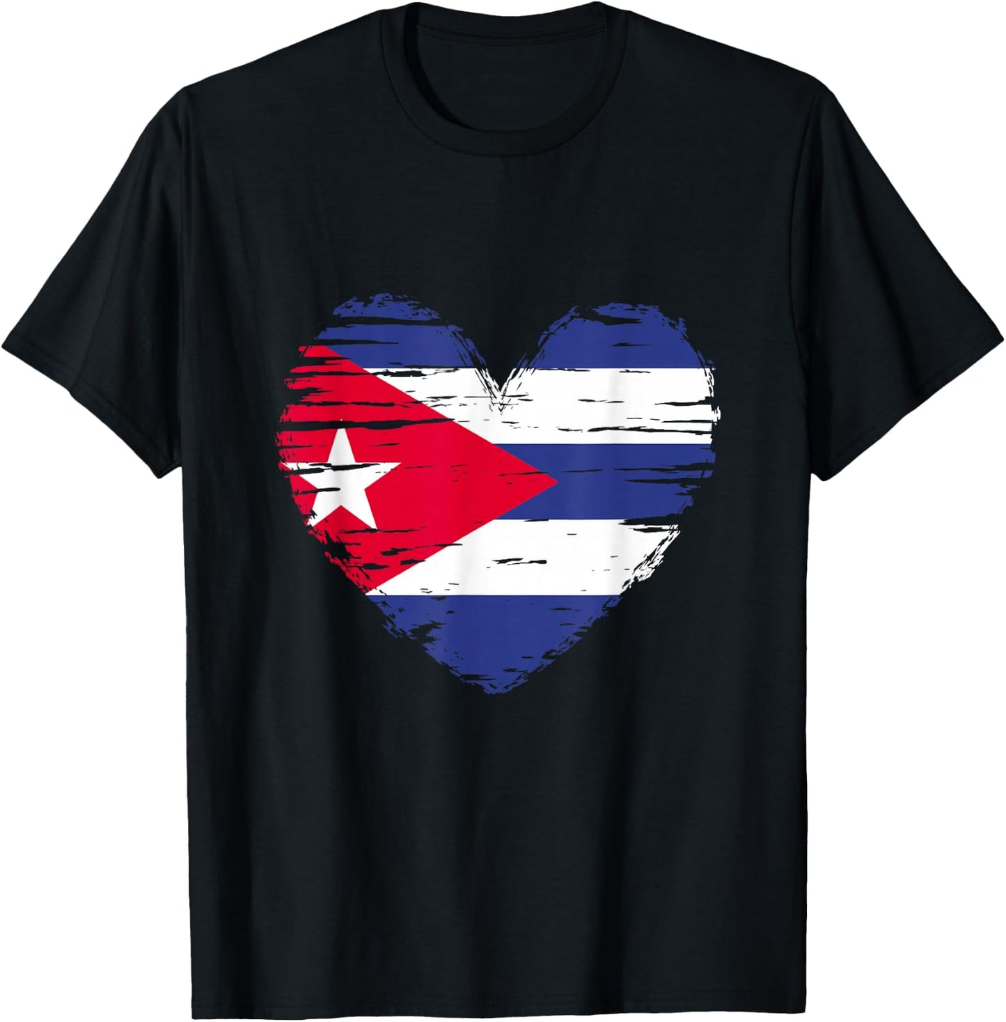 Cuba Heart Cuban Flag Cuban Pride T-Shirt - T-Shirt | Black