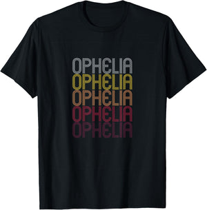 Ophelia Personalized First Name Surname T-Shirt - T-Shirt | Black