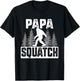 Squatchy Matching Family Bigfoot Shirts Papa Squatch T-Shirt - T-Shirt | Black