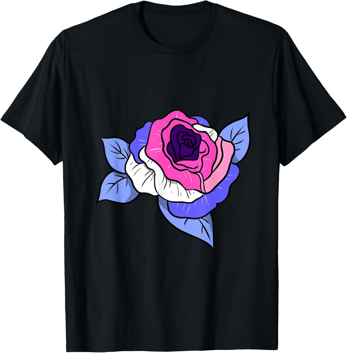 Omnisexual Rose Omnisexual Pride T-Shirt - T-Shirt | Black