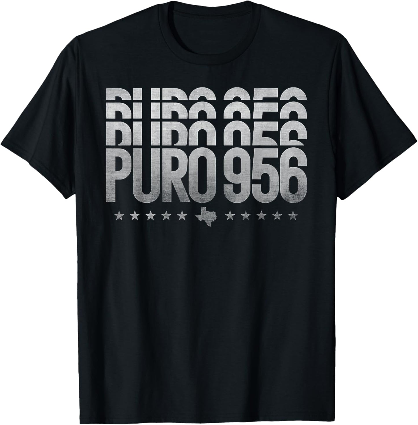 Puro 956 Valley Texas vintage distressed style graphics T-Shirt - T-Shirt | Black