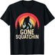 Retro Gone Squatchin - Bigfoot Sasquatch T-Shirt - T-Shirt | Black