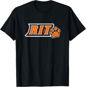 Rochester Institute of Technology -- Steve State RIT Tigers Paw Logo T-Shirt - T-Shirt | Black