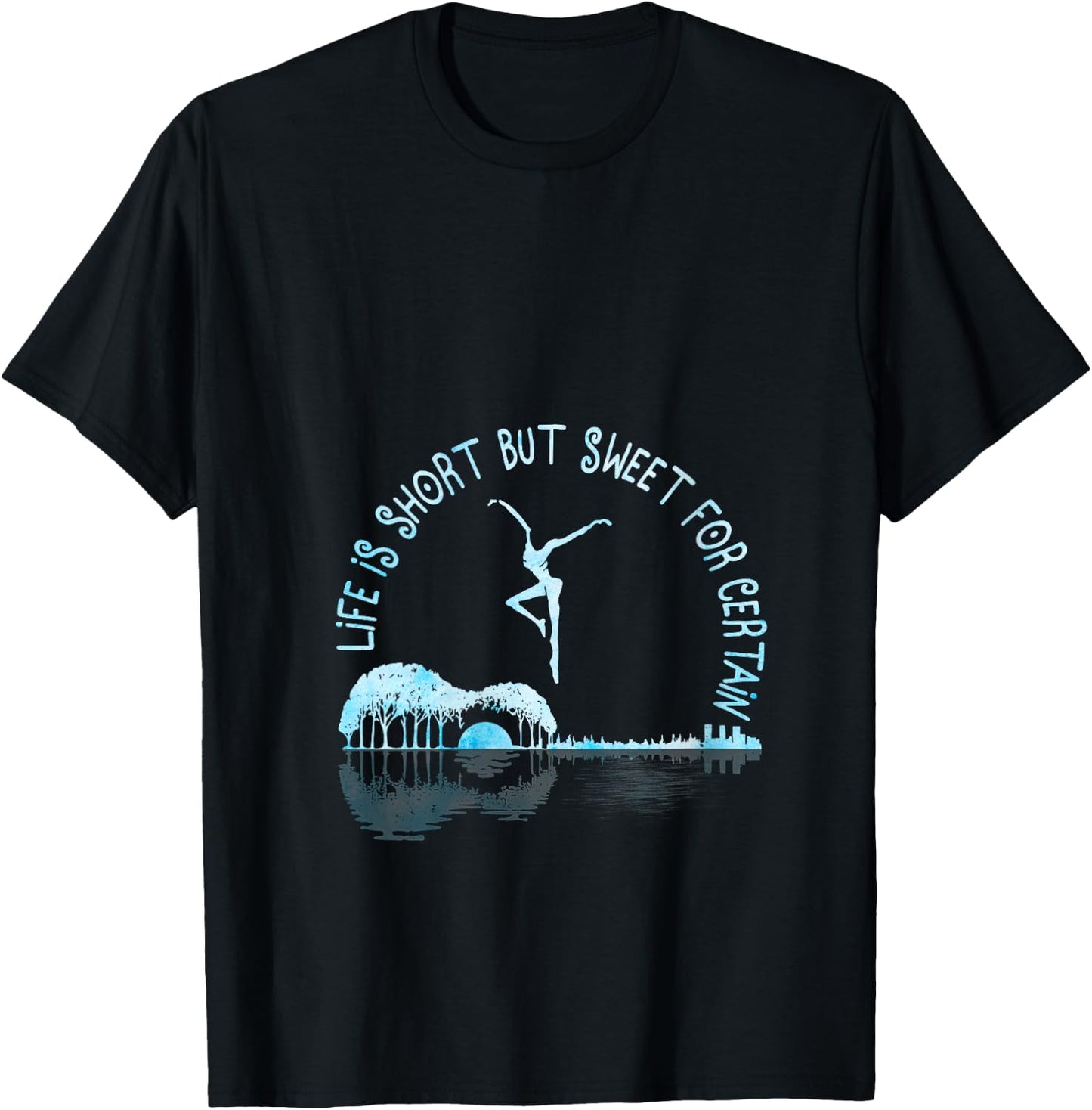 Music Lover Life Is Short But Sweet For Certain Guitar V-Neck T-Shirt - T-Shirt | Black