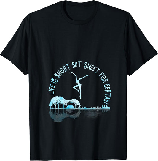 Music Lover Life Is Short But Sweet For Certain Guitar V-Neck T-Shirt - T-Shirt | Black