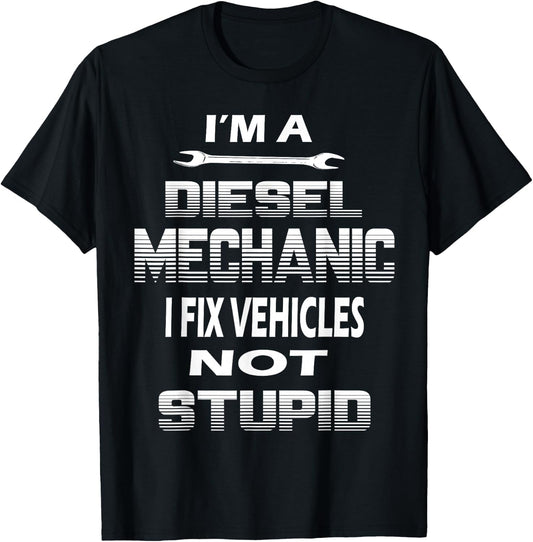 Diesel Mechanics Uniform T Shirt Diesel Tech Shirt T-Shirt - T-Shirt | Black