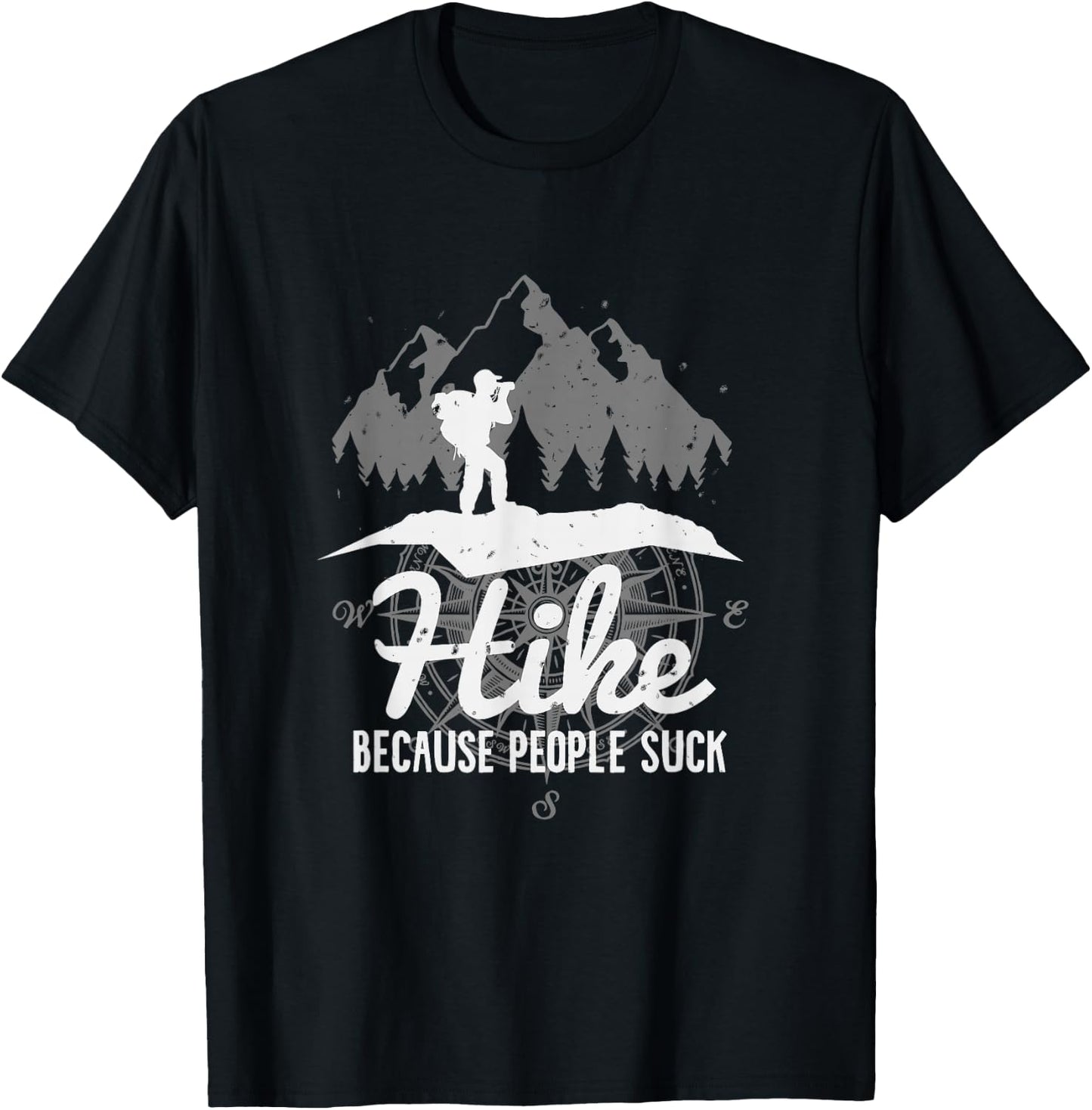 Hike - Because People Suck T-Shirt - T-Shirt | Black