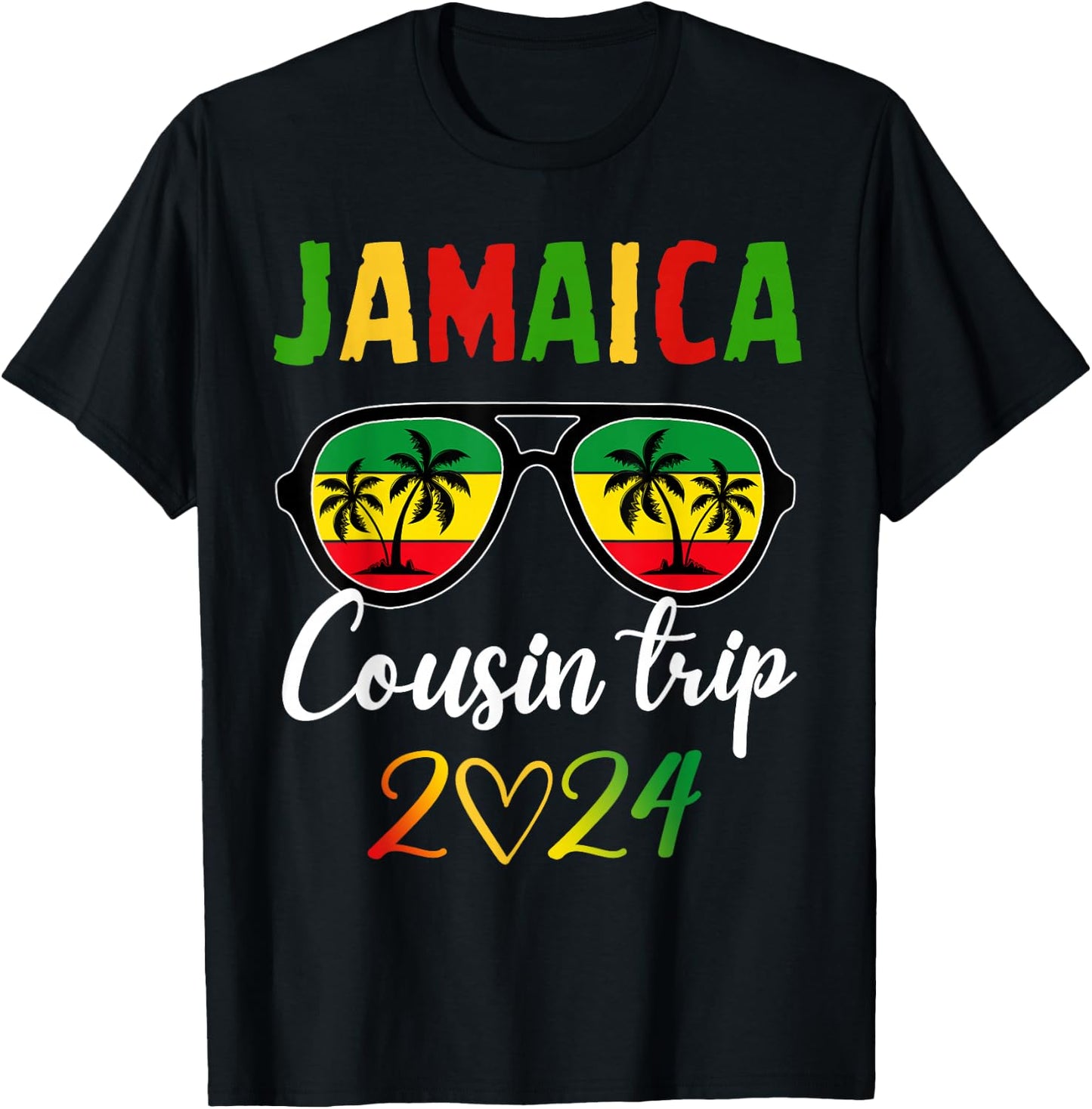Jamaica Cousin Crew Trip 2024 Summer Vacation Matching Group T-Shirt - T-Shirt | Black