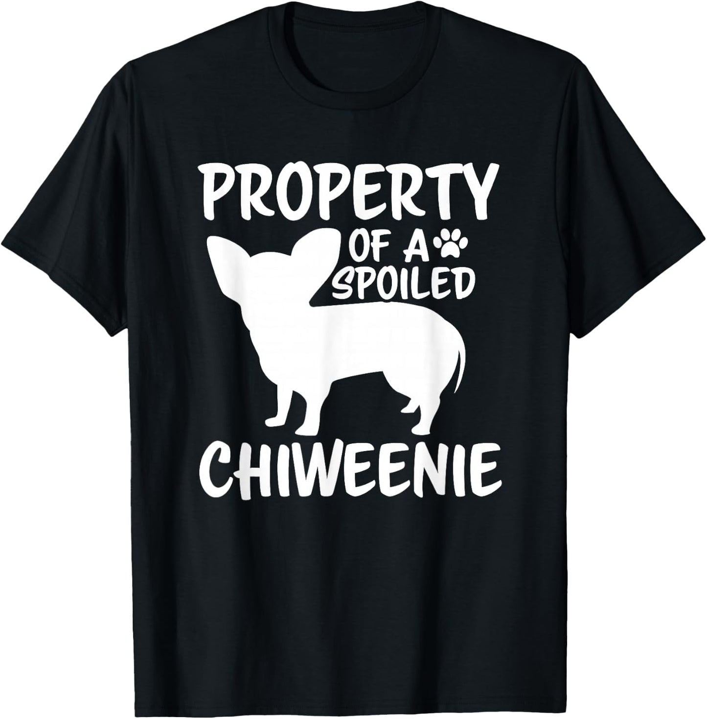 Chiweenie Mom Dad Cute and Funny Property Dog Owner T-Shirt - T-Shirt | Black