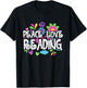 Peace Love Reading T-Shirt - T-Shirt | Black