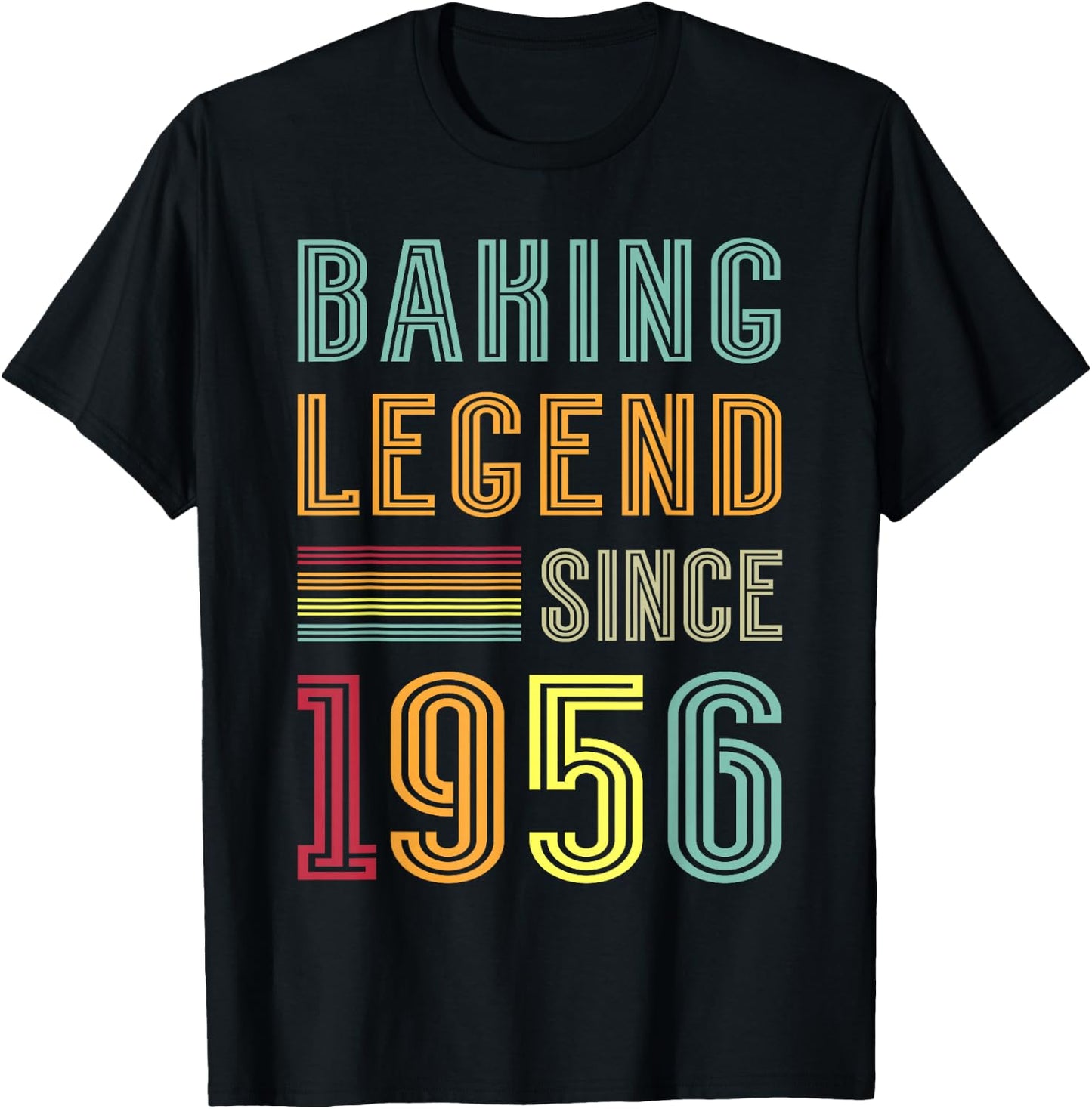Baker Legend 1956 70 Years Pastry 70th Birthday Baking T-Shirt - T-Shirt | Black