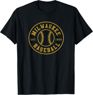 Home Run Milwaukee Baseball Seventh Inning Stretch Gameday Fan Gear T-Shirt - T-Shirt | Black