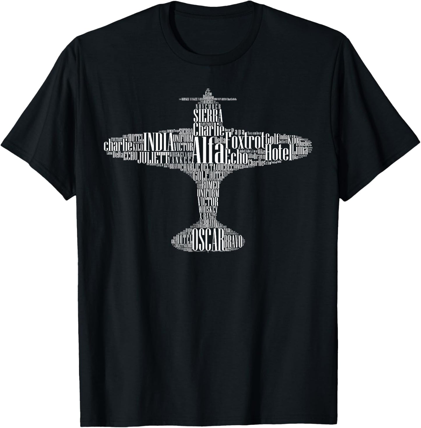 Aviation Phonetic Alphabet - Flying Pilot Airplane Women/Men T-Shirt - T-Shirt | Black