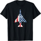 F-4 Phantom American Flag Military Aviation T-Shirt - T-Shirt | Black