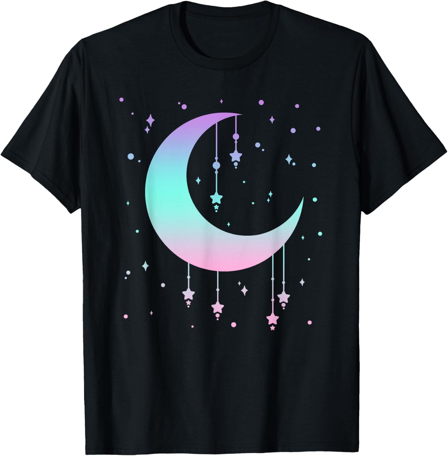Pastel Moon Kawaii Pastel Goth T-Shirt - T-Shirt | Black