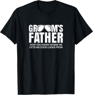Father of The Groom | Wedding Costume Funny Grooms Father T-Shirt - T-Shirt | Black