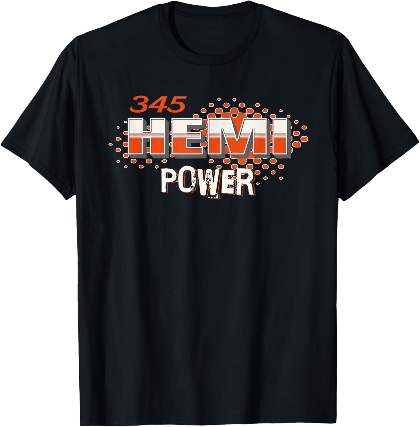 345 Hemi Power Muscle Car Design T-Shirt - T-Shirt | Black