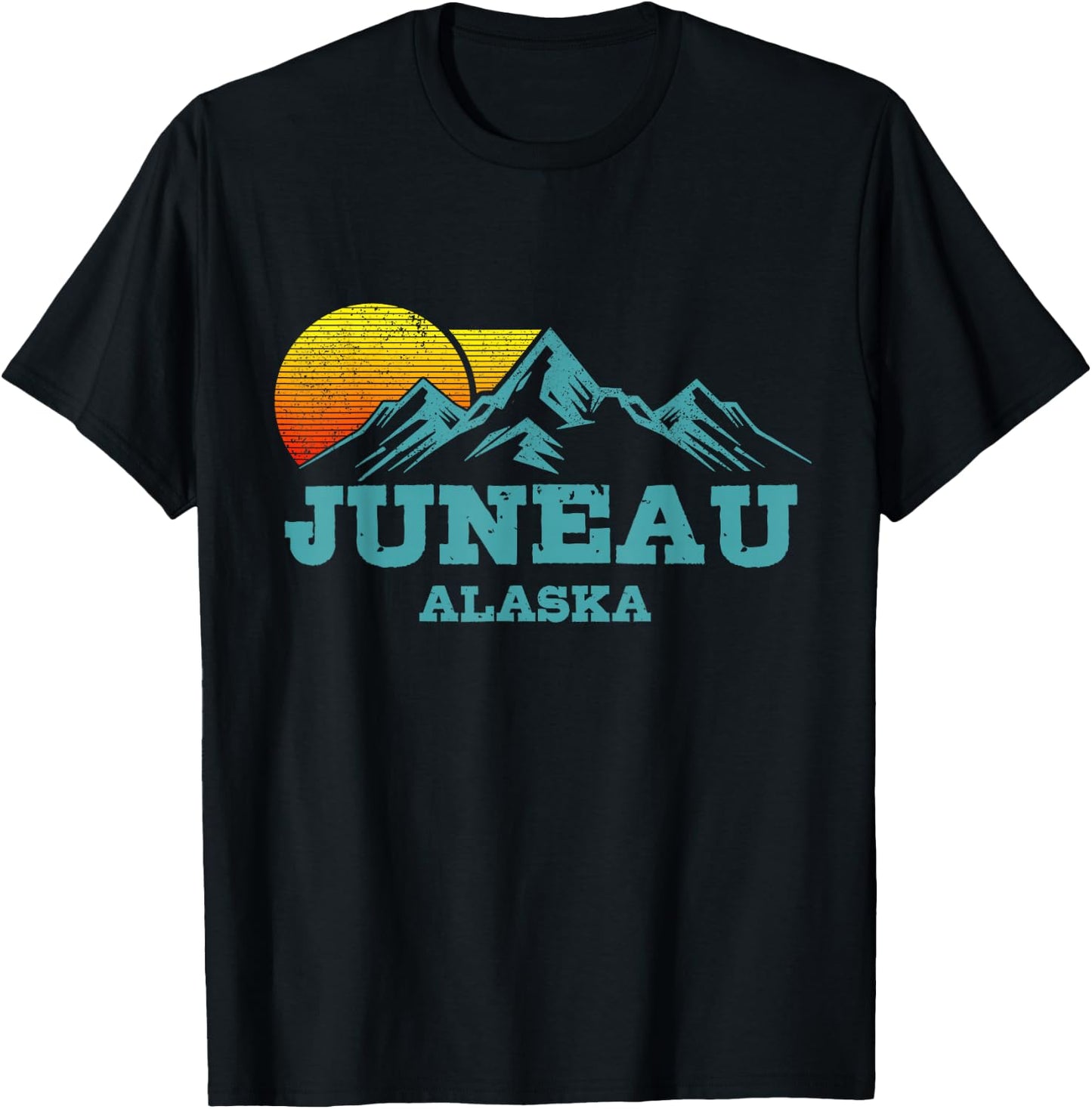 Juneau Alaska Vintage Souvenir T-Shirt - T-Shirt | Black