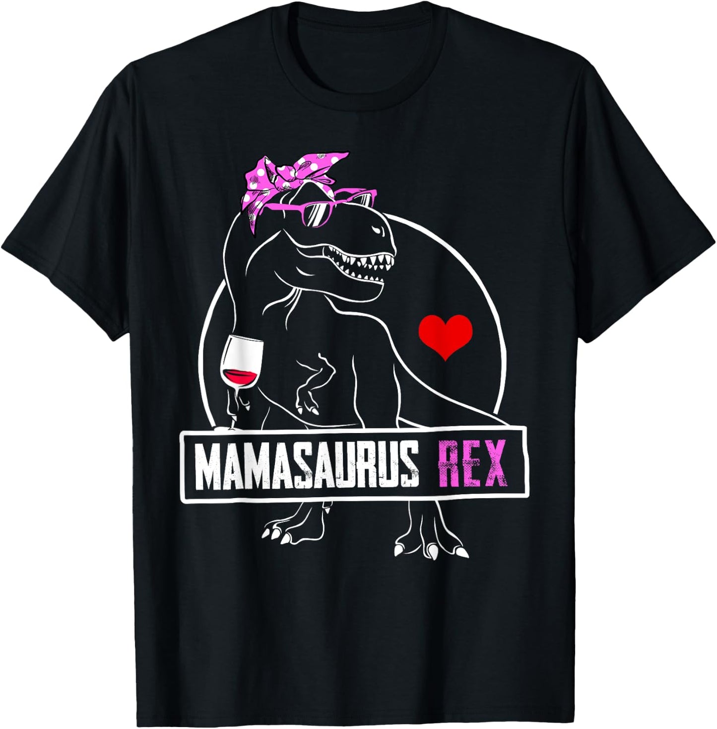 Mamasaurus Funny Mama Dinosaur Women Mom Gift T-Shirt - T-Shirt | Black