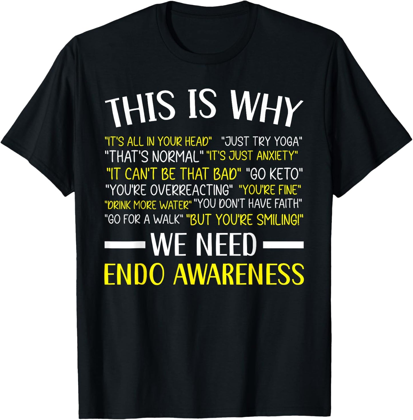 Endo Warrior Endometriosis Awareness Disease T-Shirt - T-Shirt | Black