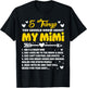 5 Things You Should Know About My Mimi Funny Grandma T-Shirt - T-Shirt | Black
