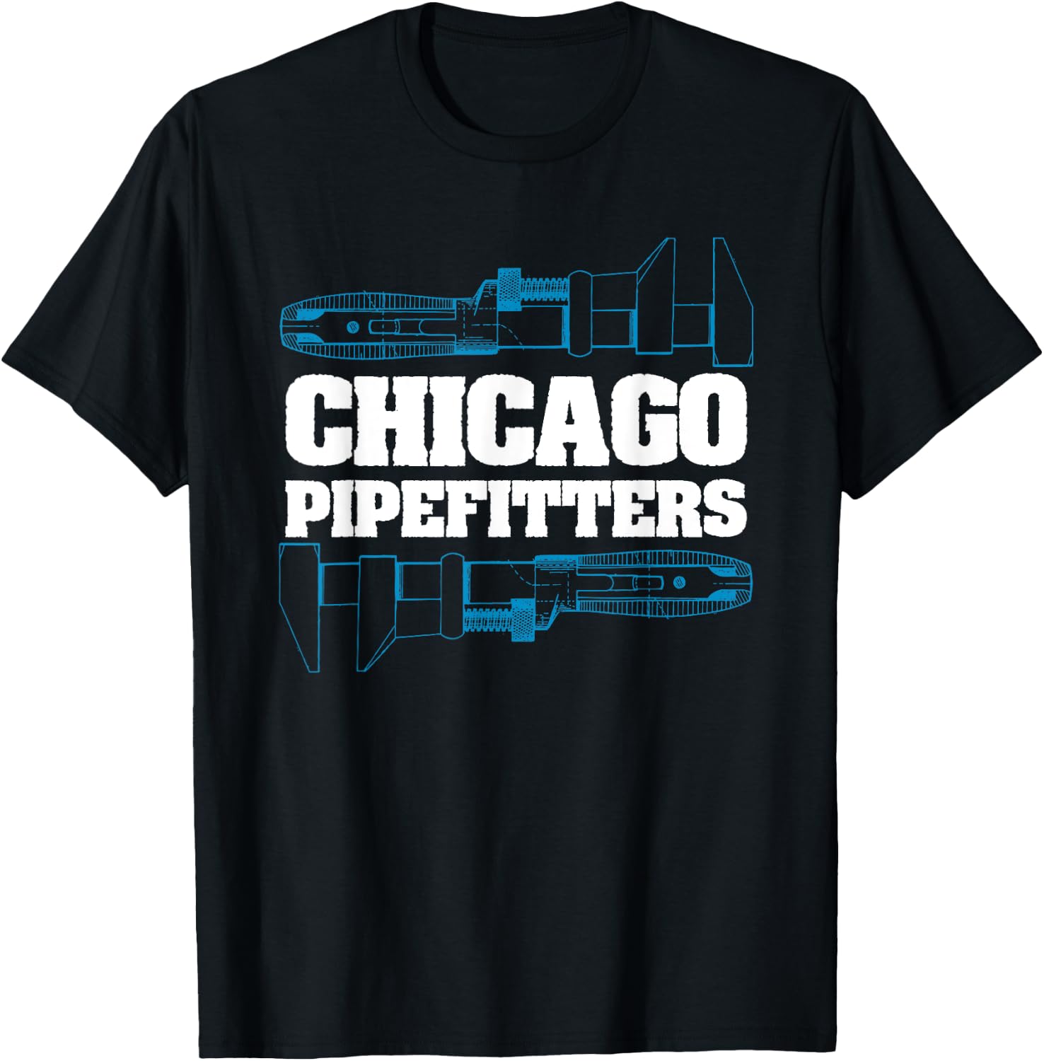Proud Chicago Pipefitter Plumbing T Shirt T-Shirt - T-Shirt | Black
